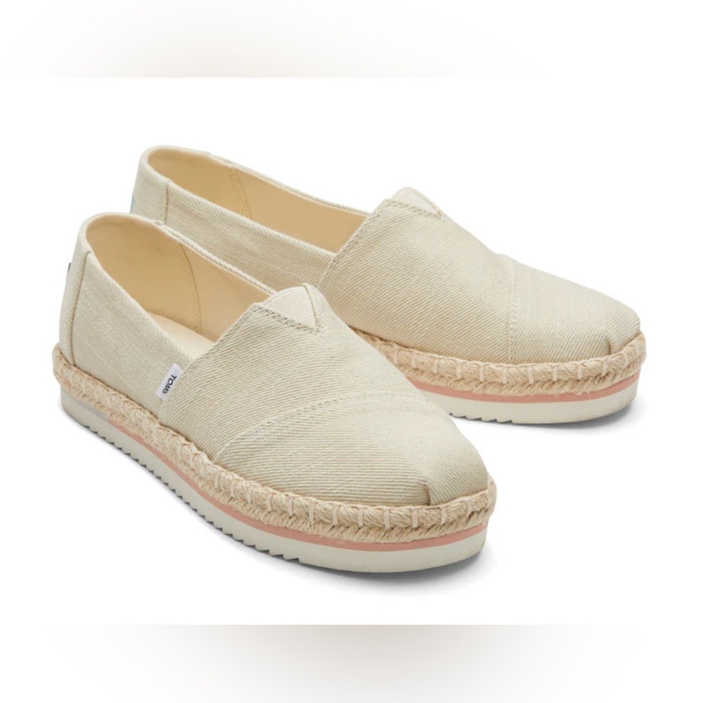 Women’s Toms Alpargata Platform Rope Espadrille Slip-Ons Natural 6.5 - Picture 1 of 5